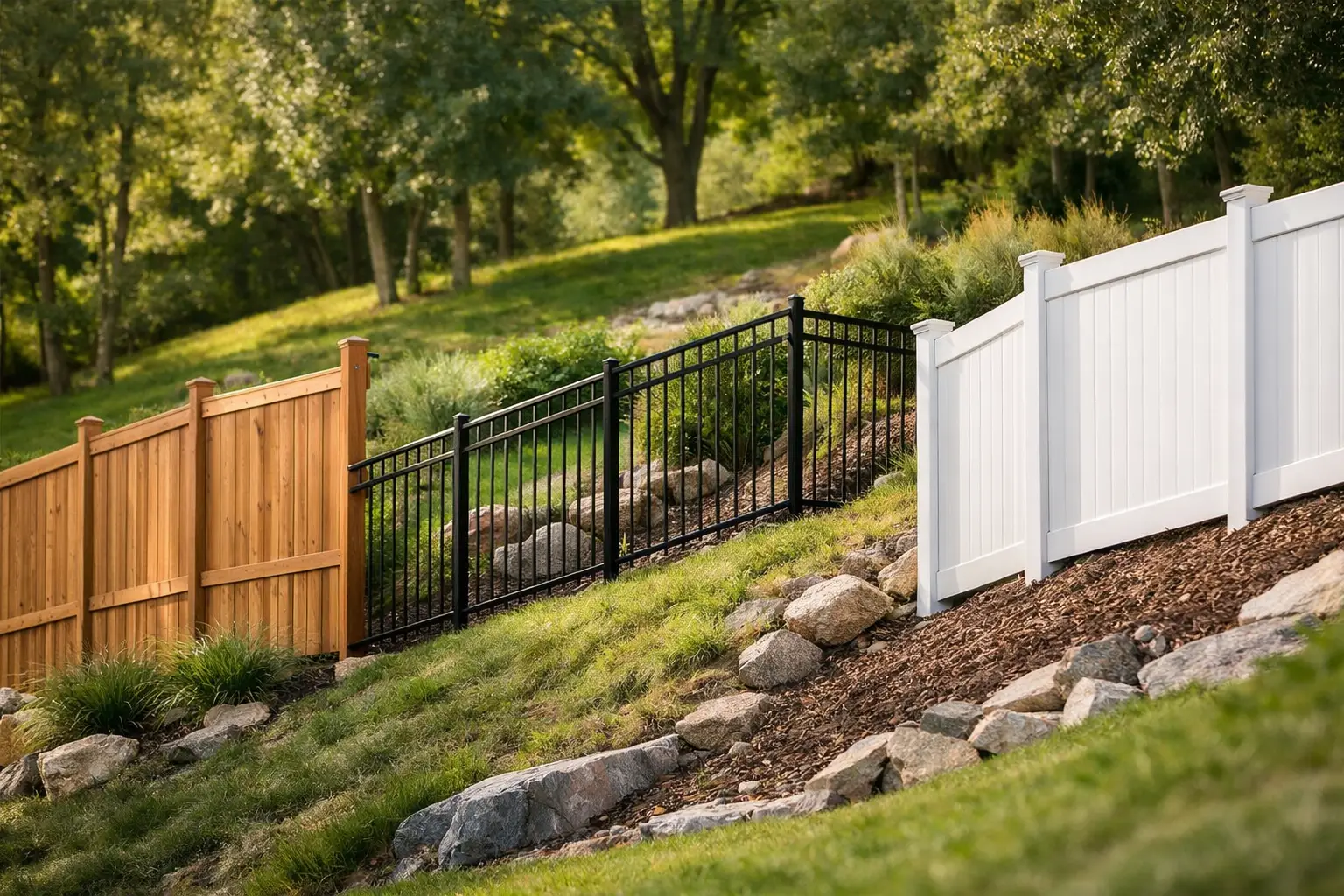 Best Fences for Sloped Yards and Uneven Ground