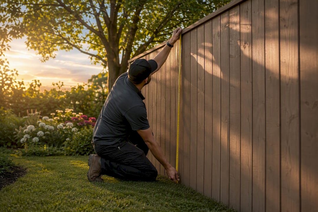 Measuring height of privacy fence