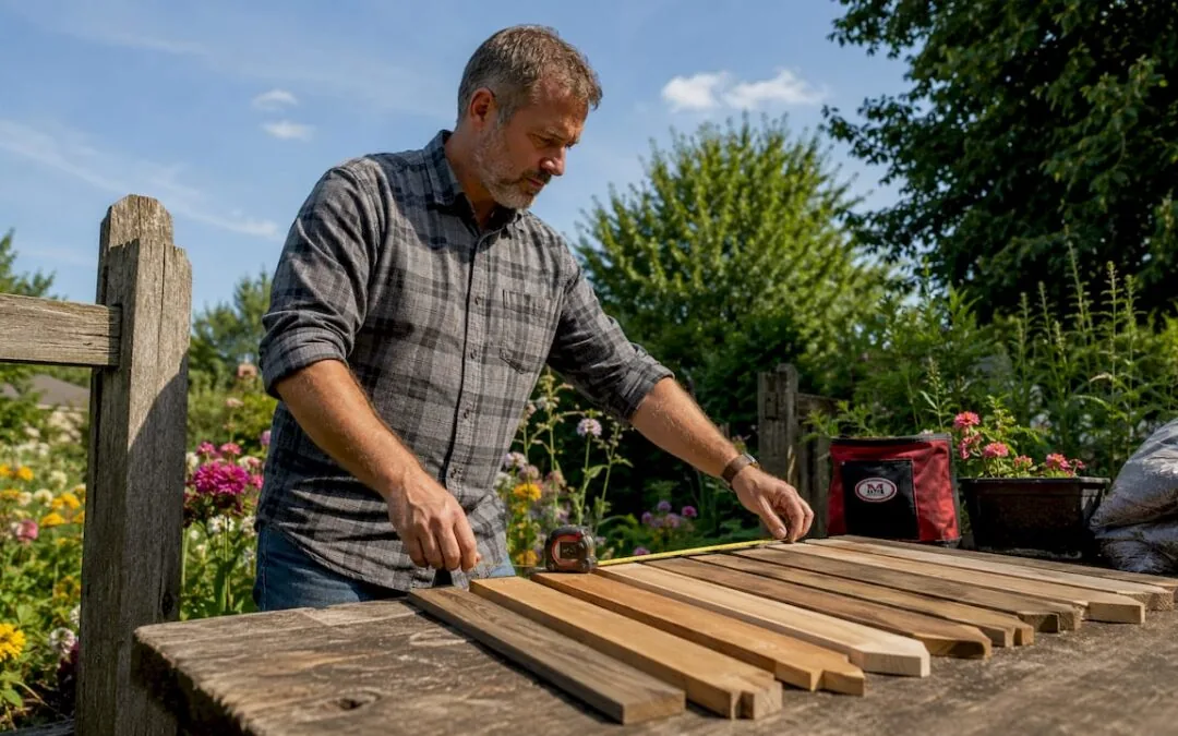 Fence material samples shown to a customer