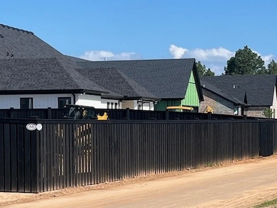 Completed fence and gate at a residential property