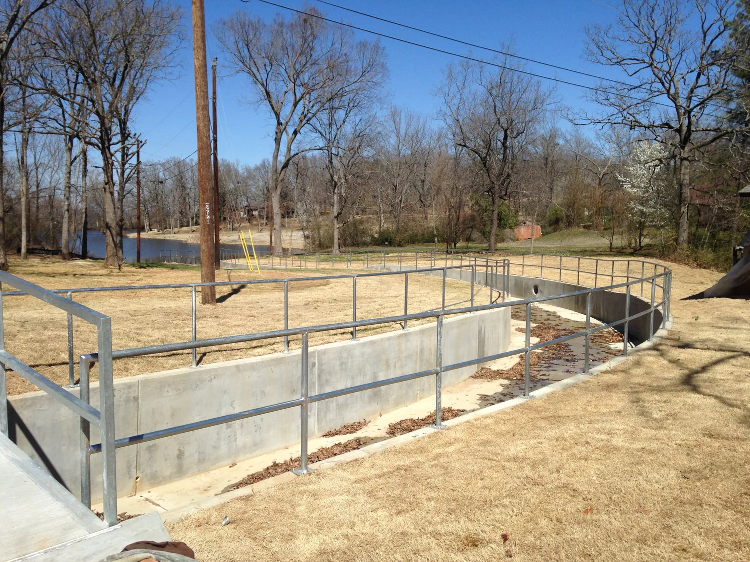 Setting steel posts on a residential installation